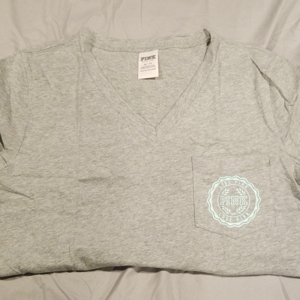 VS PINK V-Neck Tee Size XS